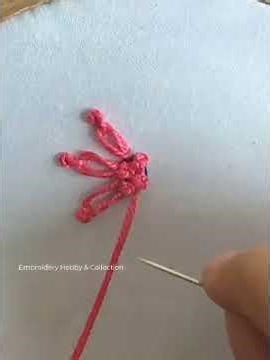 “Simple Embroidery Design 🌸 Step by Step Tutorial”