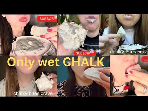 "Soft & Crunchy Wet Chalk Eating | A Unique ASMR Delight 💧🧼