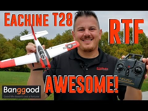 Eachine - T-28 Trojan - 400mm RTF - Unbox & Maiden Flight