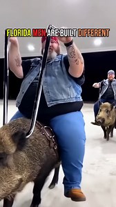 458K views · 2.1K reactions | They Took the Hog Ride Way Too Seriously  Nobody asked for this… but here we are. What starts as a casual ride instantly turns into something that feels illegal to witness. The confidence, the setup, and the absolute commitment make this clip impossible to look away from. Watch it twice — the background makes it even better. #UnexpectedMoments #AnimalChaos #WildScenes #ComedyShorts #ViralClips | Strange AI | Facebook