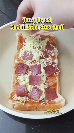 No-Oven Bread Pizza | Easy Homemade Pizza Recipe in Just Minute!🍕🍞 #pizzacravings