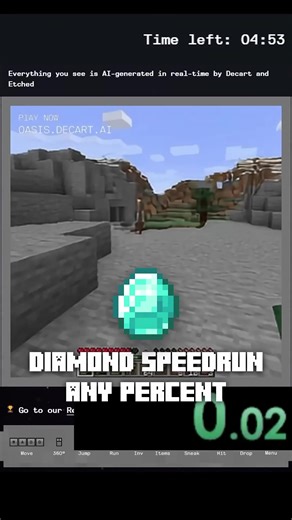 AI Generated Minecraft Diamond Speedrun Any Percent