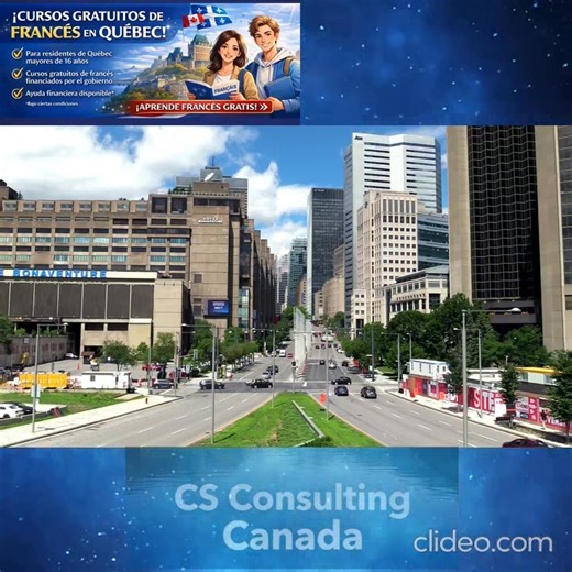 El gobierno de Quebec ofrece cursos gratuitos de francés a todos los residentes de Quebec mayores de 16 años que no estén sujetos a la escolarización obligatoria y deseen recibir servicios de aprendizaje de francés, así como a quienes planeen establecerse en Quebec. Se puede solicitar ayuda financiera bajo ciertas condiciones. Sabrás los Requisitos de admisión para cursos de francés a tiempo completo, Parcial, Cursos en Linea y Cursos Especializados, para inmigrantes Los cursos de francés a tiem