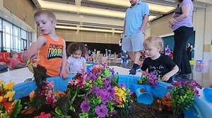 Little ones and families learn through loud and messy play! The Big Play includes accessible activities that promote growth and exploration in a safe and welcoming environment. It also encourages side-by-side play, choice, turn-taking, and socializing while providing grown-ups an opportunity to learn about the importance of play. | The County Library