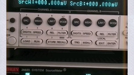 用北京汉雷科技软件同步两台Keithley2600B源表（2602B,2612B,2636B）用于测试4端器件