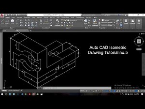 Auto CAD Isometric Drawing Tutorial no.5 with Dimensions ( Easy and Simple Methods)
