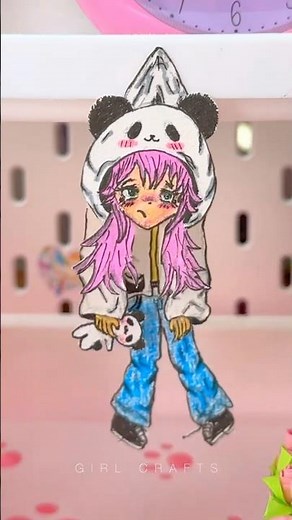 Hanging paper doll tutorial 🫶🏼 #papercraft