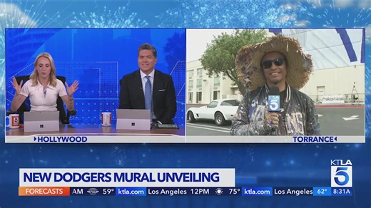 ‘Samurai of the Diamond’ mural of Japanese L.A. Dodgers pitchers unveiled in Torrance