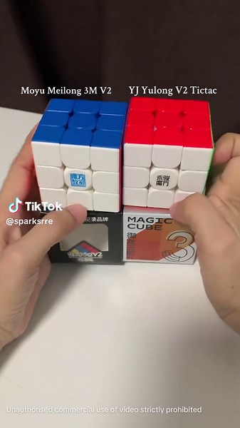 Magnetic Rubik's Cube Comparison: YJ Yulong V2 vs Moyu Meilong 3M
