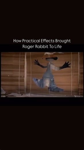Disney History on Instagram: "One standout feature of Who Framed Roger Rabbit is its seamless integration of practical effects. Animated characters interact with real-world objects, achieved through innovative techniques involving puppeteers and animatronics. This behind-the-scenes clip reveals the technique used to bring Roger’s plate-smashing scene to life. #disneyhistory #rogerrabbit #practicaleffects #moviemagic"