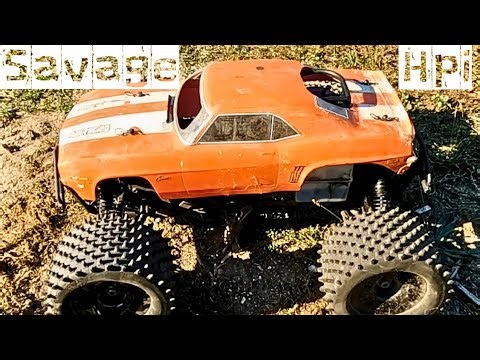 Getting dirty...hpi savage 4.6 bash..#hpiracing #nitrorc