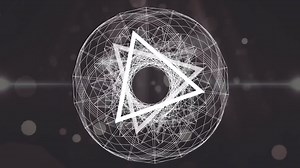 Futuristic animation of spining triangles | Premium Stock Video Footage