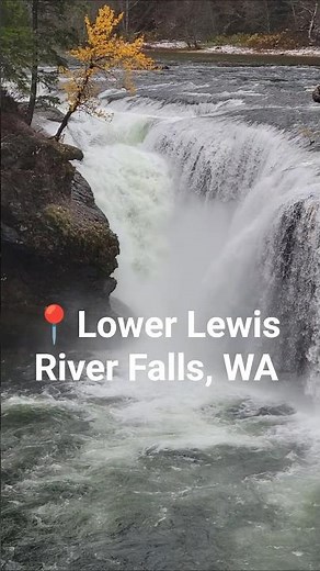 Fall at Lower Lewis River Falls