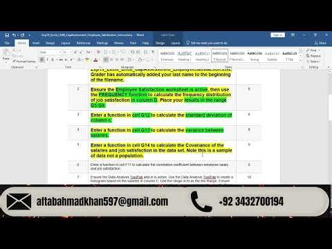 EXP19 Excel CH08 CapAssessment Employee Satisfaction