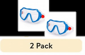(2 pack) Dolfino Youth Latex Free Swim Mask Goggle for Children 6+, Blue - Walmart.com