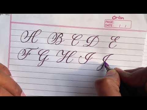 Fountain Pen Calligraphy Alphabet A to Z | Pradeep Calligraphy