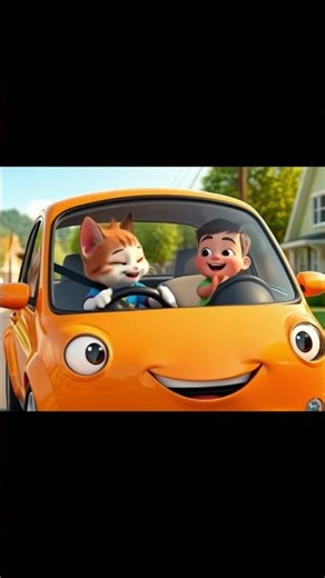 Cute Kitty Drives a Smiling Car 🚗🐱 | Fun Preschool Car Song for Kids
