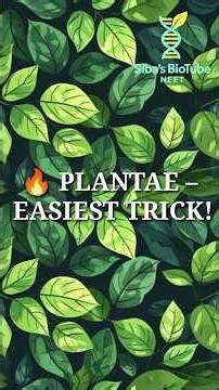 🌿 Kingdom Plantae Made Super Easy | NEET Biology Mnemonics | Plant Kingdom in 60 Seconds