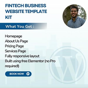 Fintech Elementor Template Kit Wordpress Website | Responsive Banking Finance Web Design - Etsy