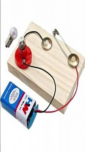 💡 How to Make a Simple Electric Circuit | School Science Project ⚡ 9V Battery + Bulb