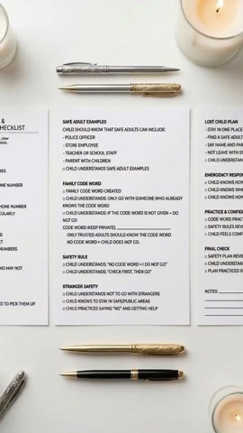 Child Safety Checklist Printable | Stranger Danger Safety Plan | Kids Emergency Safety Guide | Code Word Plan | Child Protection Printable - Etsy