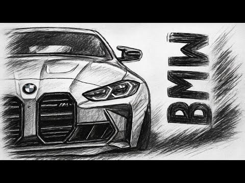 BMW Car Drawing | Step-by-Step Realistic BMW Sketch Tutorial
