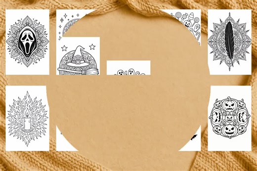 20 Halloween Mandala Coloring Pages – Printable Digital Download for Stress Relief & Fun - Etsy