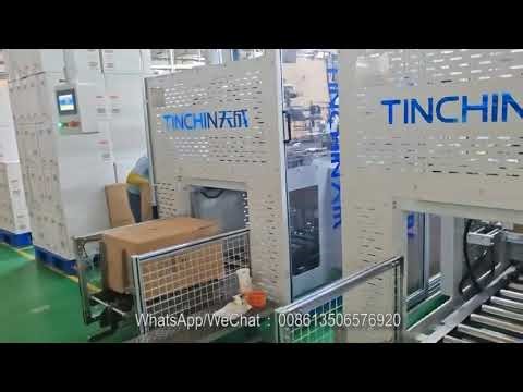 fully auto paper cup packing machine and case machine inline at Vietnam