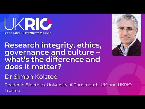 Research integrity, ethics, governance and culture – what’s the difference and does it matter?