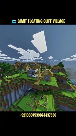 🌊🏝️ Giant Floating Cliff Village Seed | Bedrock 26 #minecraft