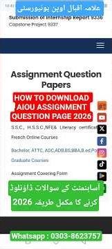 How to download Aiou Assignment Question page spring 2026 | Aiou Asignment sawalat | Asignment Aiou