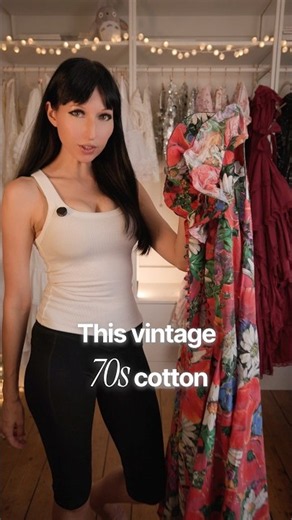 A vintage 70s cotton dress styling session #shorts