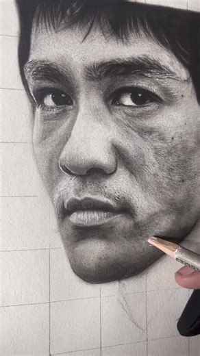 How to paint realistic skin texture #drawing #realisticdrawing #art #brucelee #shorts
