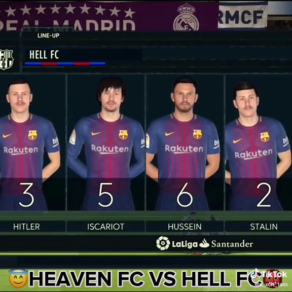 Heaven United vs Hell FC Football Match Lineups