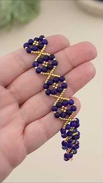 How to Make BRACELET with Thread & Beads at Home! 💎 #beading #couturebeading #diy #shorts #tutorial