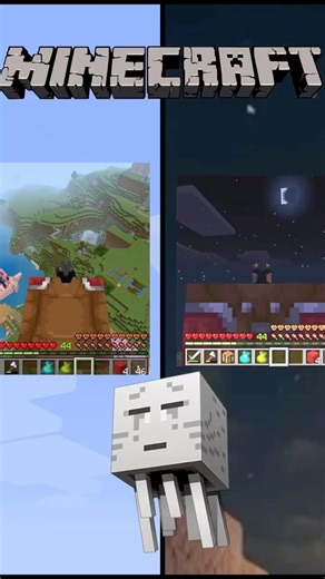 Flying Ghast The Ghost From Minecraft👻🤍🐺💖❤️☁️🌁🌌