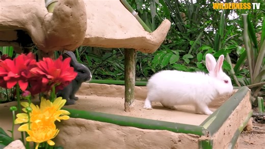 Watch rescued rabbit finally have a safe place to live and play