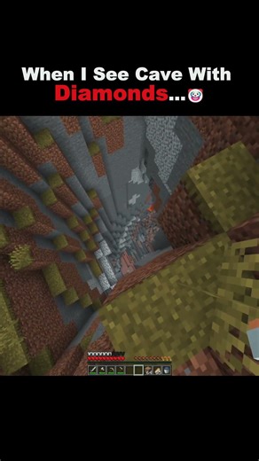Diamond Cave Broke My Brain #minecraft #shorts #meme #wholesomegaming