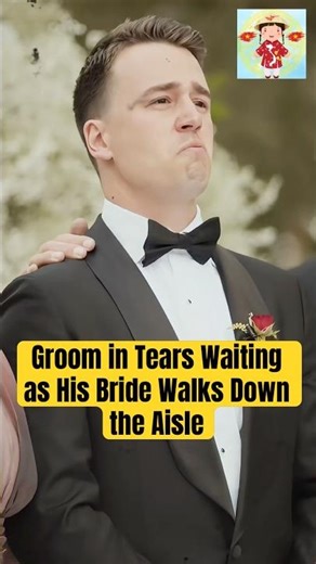 Groom in Tears Waiting as His Bride Walks Down the Aisle #wedding #love