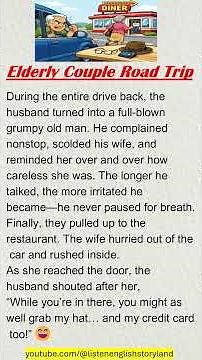Funny English Story | Elderly Couple Road Trip Joke | Learn English with Humor