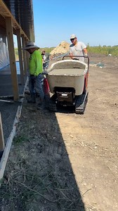 Concrete buggy can fit in to places the mixer truck can’t! 😂 #concrete #construction #iowa | Real Concrete Solutions