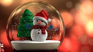 Globe, Snowman, Beautiful Wallpaper. Free Stock Video