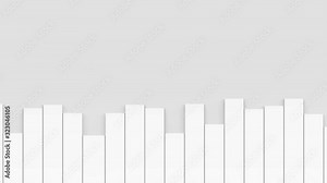 loopable moving right of white bars graph motion footage background.