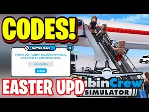 *NEW* ALL WORKING EASTER UPDATE CODES FOR CABIN CREW SIMULATOR! ROBLOX CABIN CREW SIMULATOR CODES