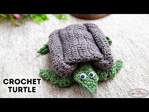 How to Wrap Washcloths into a CROCHET TURTLE Origami Style