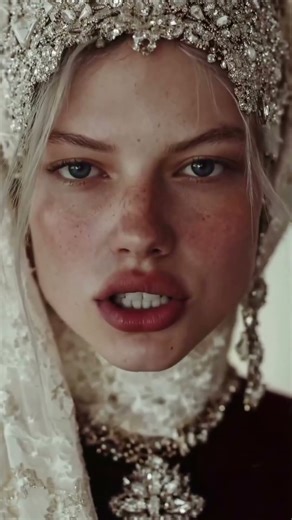 Snow Bride With Headphones | Winter Couture Aesthetic (60s Edit)