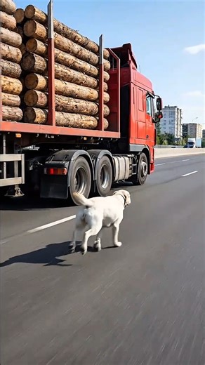 A Labrador Retriever Stopped a Truck to Save a Puppy 🐶❤️#dog #labrador #goldenretreiver #animal