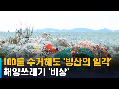 100톤 수거해도 '빙산의 일각'…해양쓰레기 '비상' / SBS