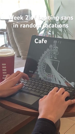 Beating sans in random locations | Cafe #undertale #deltarune #undertaleanniversary