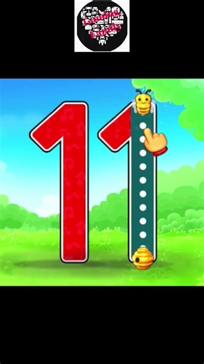Trace Number 11 | Learn Numbers for Kids #shorts #youtubeshorts #videosforkids #educationalvideos